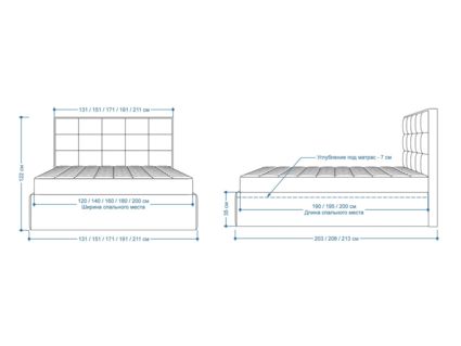 Кровать Lonax Адель велюр Dolly-2 160х195