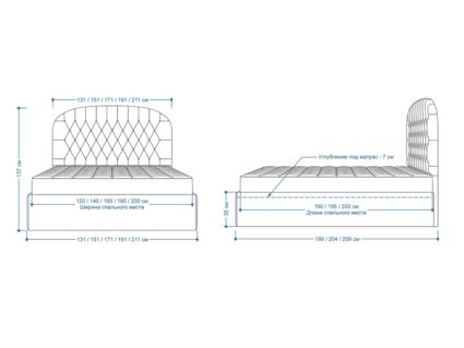 Кровать Lonax Венеция велюр Dolly-13 (с подъемным механизмом) 120х195