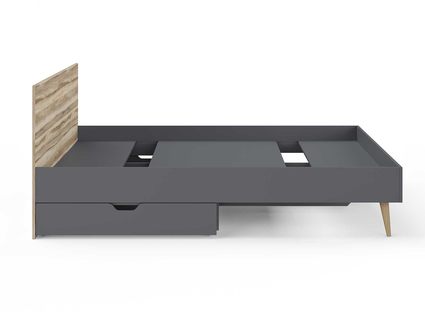 Кровать Сонум Ines Ясень ориноко + графит 200х190
