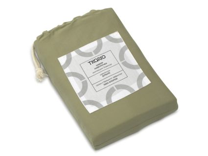 Наволочка Tkano Essential цвета шалфея с брашинг-эффектом 2 шт. 50х70