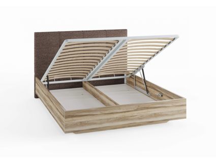 Кровать Сонум Victoria Ясень Анкор + Кашемир Бежевый (с подъемным механизмом)