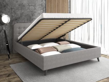 Кровать Sontelle Style Kipso Malta grey с подъемным механизмом 120х200